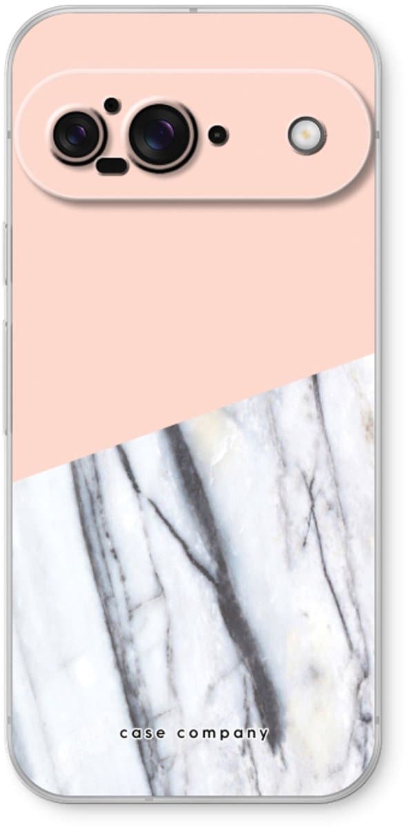 Case Company® - Hoesje geschikt voor Google Pixel 9 hoesje - A touch of peach - Soft Cover Telefoonhoesje - Bescherming aan alle Kanten en Schermrand