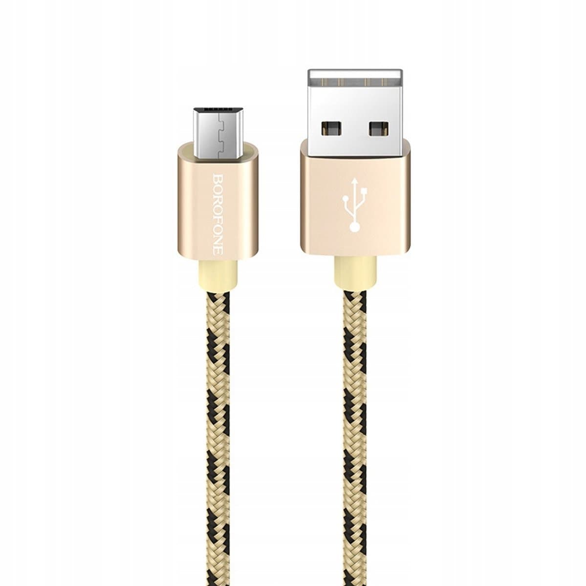 Borofone BX24 Ring Current Kabel USB naar Micro USB - 2.4A, 1m, Goud