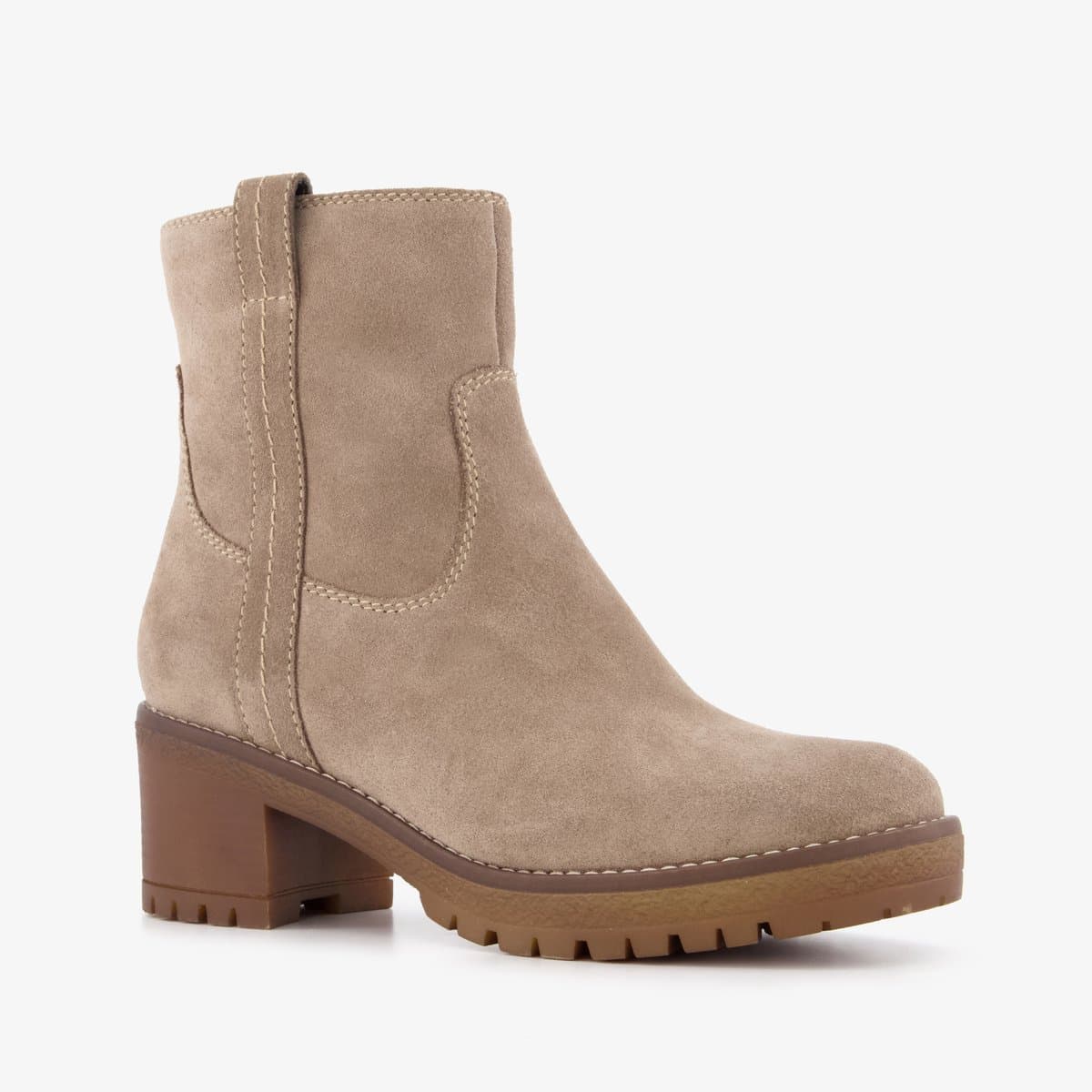 Harper suede dames boots beige - Maat 36 - Echt leer