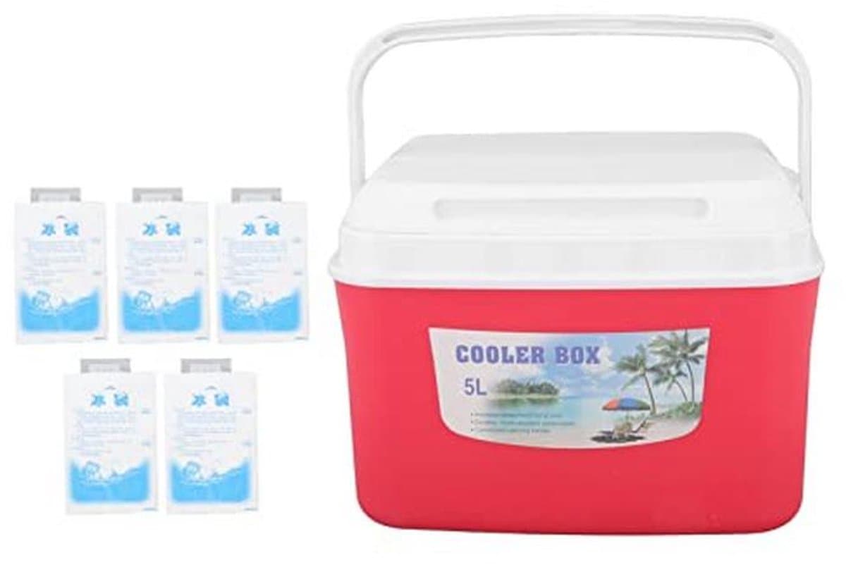 Warmere Koelbox 5L voor Reis, Lunchen en Activiteiten - Isolerende Koelkastdoos met Handvat