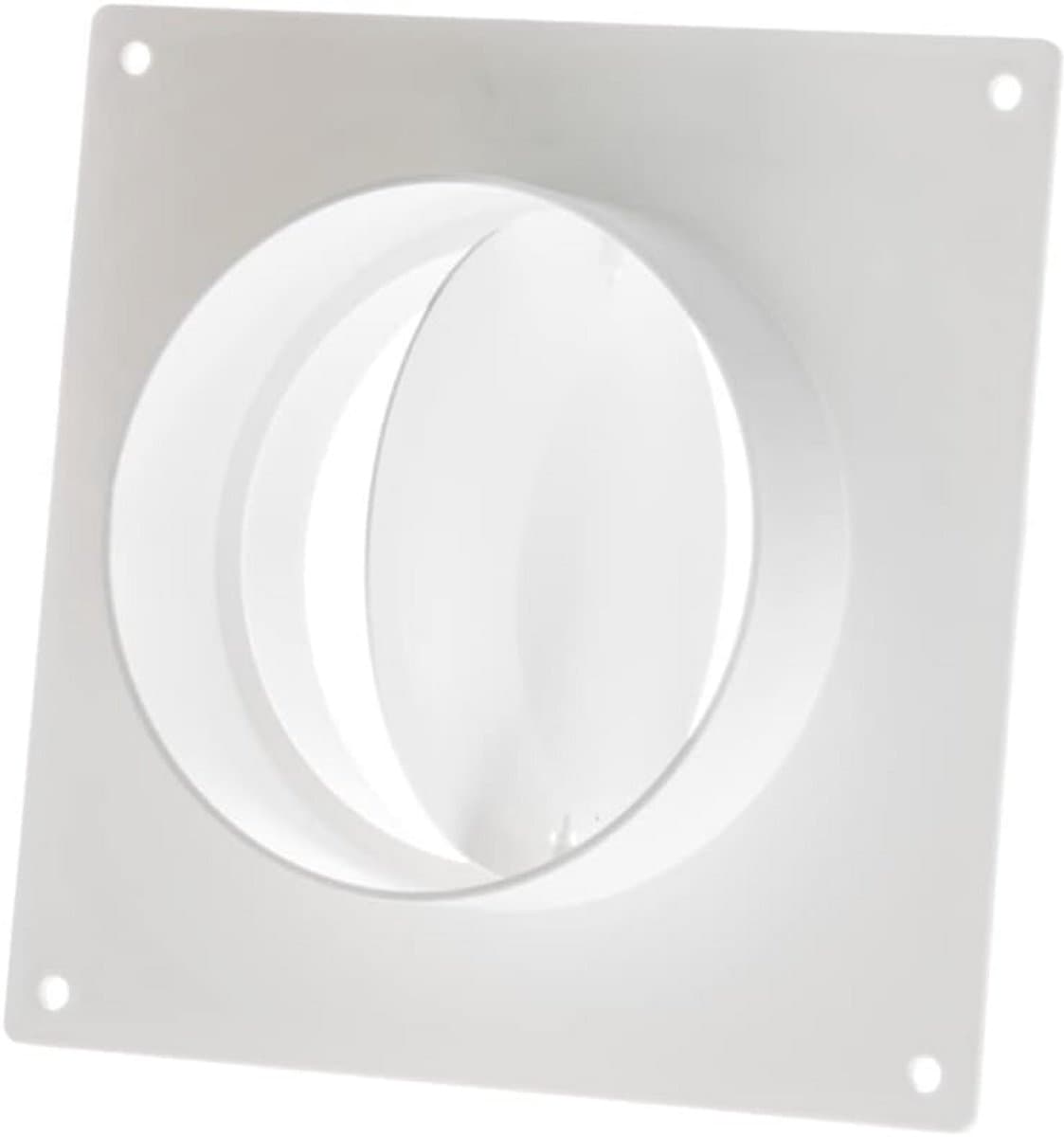 Buisverbinder Ø 100mm met Terugslagklep - Muurflens en Wandflens voor Ventilatie - PVC Connector
