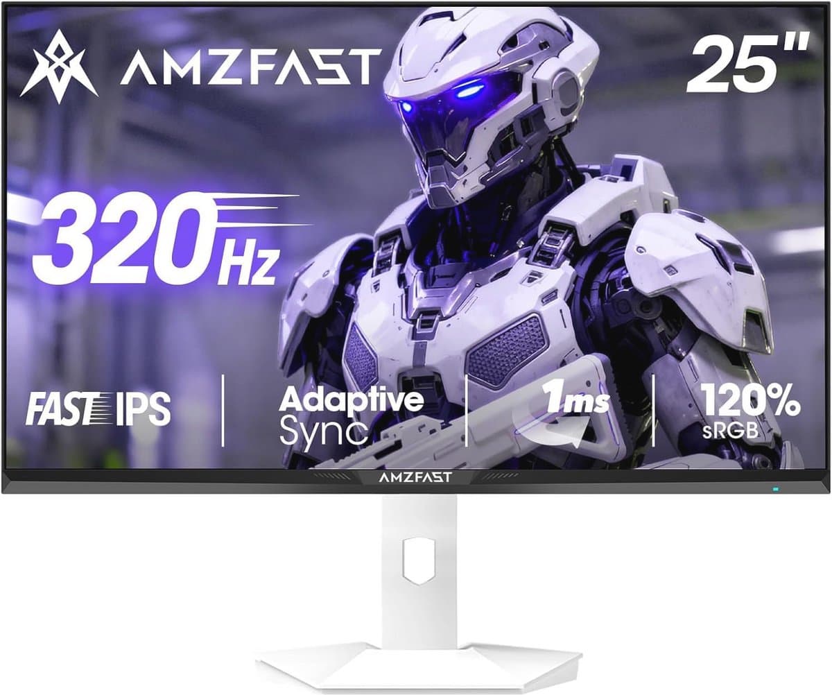 Gaming Monitor 25 Inch - 320Hz, FHD 1920x1080, 1 ms, Fast IPS, sRGB 120%, HDR, Adaptive Sync, Eye-Care