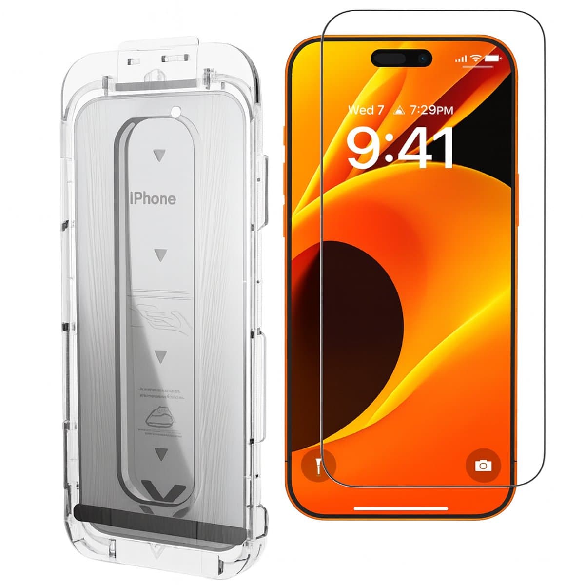 Screenprotector Geschikt voor iPhone 15 Pro Max – Met Montage Frame – 9H Beschermglas – AR Antireflectie – Case Friendly – Ultieme Duidelijkheid & Bescherming - 2x