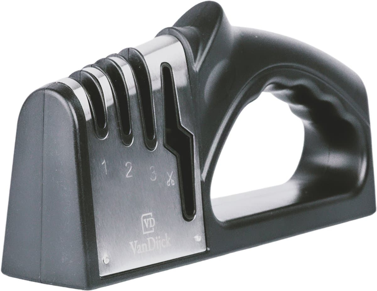 VanDijck Messenslijper – Doortrekslijper – 4-in-1 – Met Scharenslijper – RVS