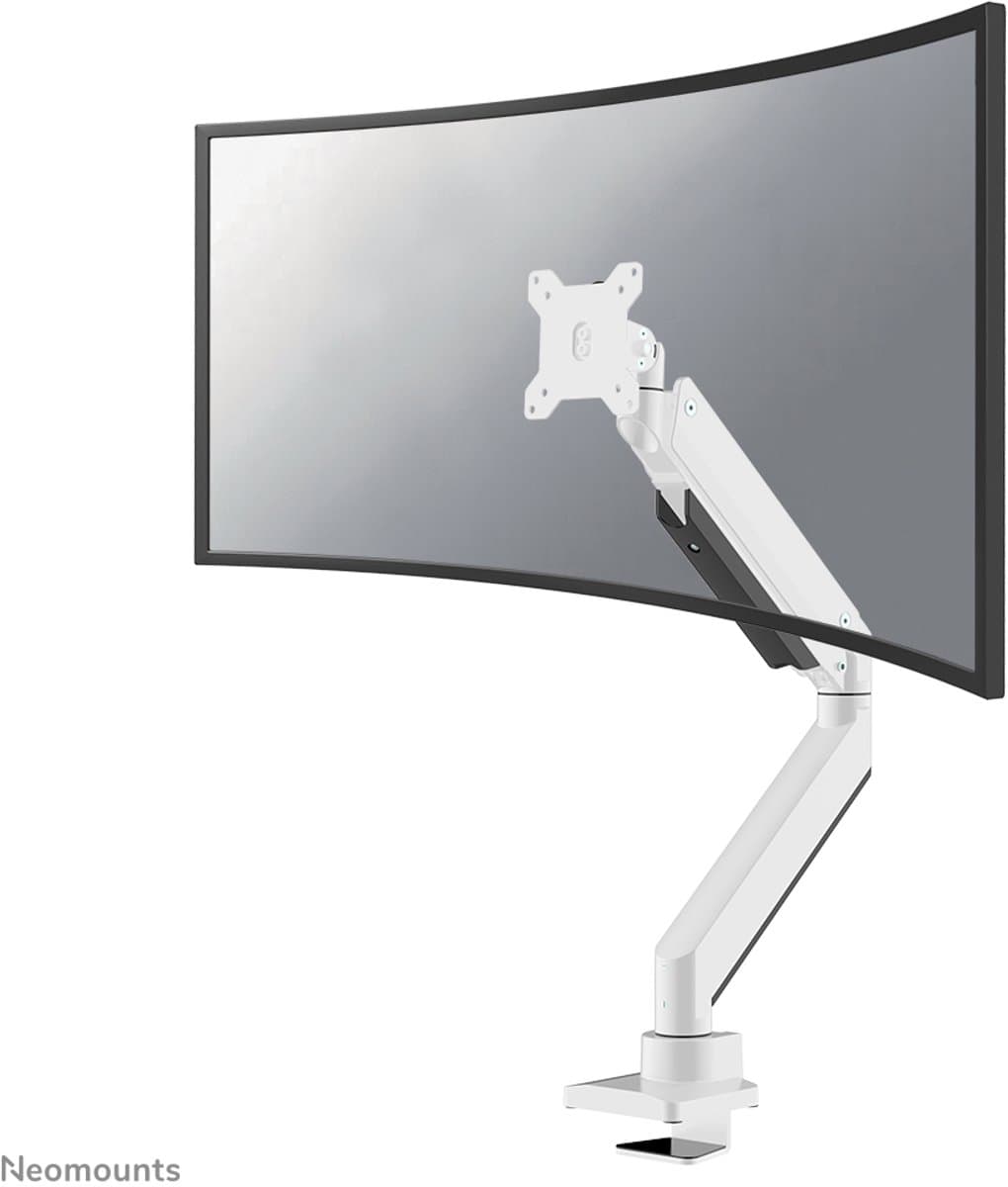 Neomounts NM-D775WHITEPLUS Monitorarm 10-49" - gasveer - Topfix - 180°-stop