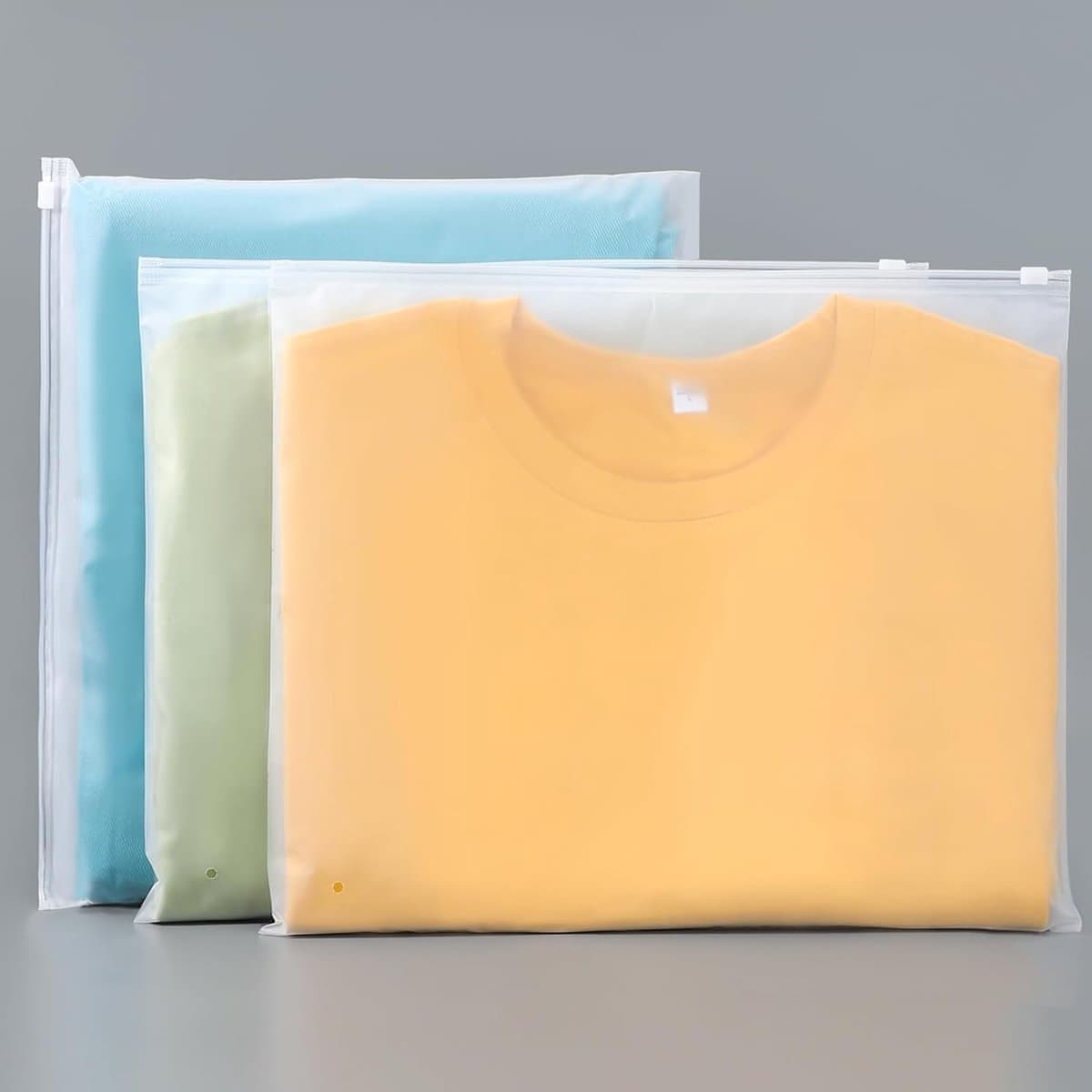 25 Stuks Frosted Opbergzakken met Rits voor Kleding en Reizen, 30 x 35 cm, Herbruikbaar