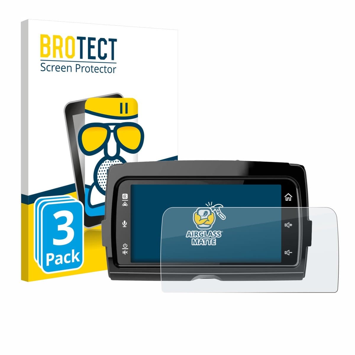 BROTECT - Screenprotector voor Harley Davidson Soundstream Reserve WHD14+ - Folie Beschermfolie Beschermglas matte 3 Stuks