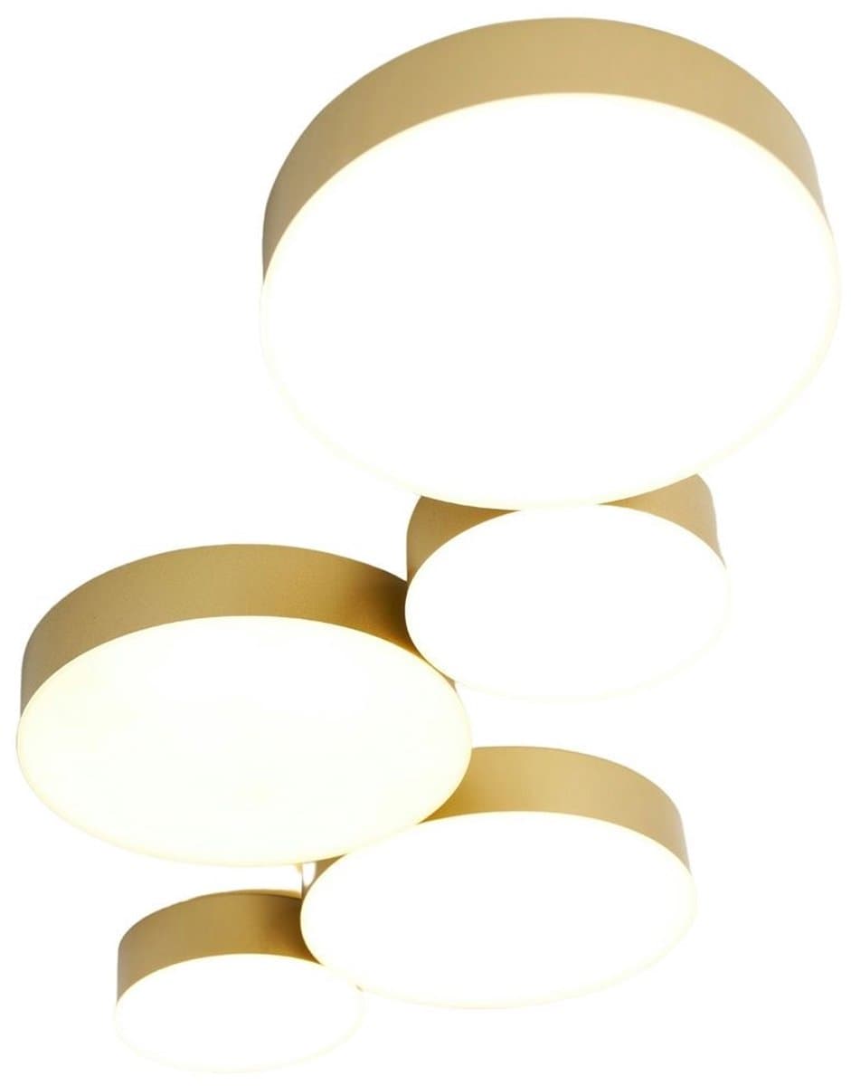 Kosilum - Skavi - Plafondlamp - Goud - Metaal en PVC
