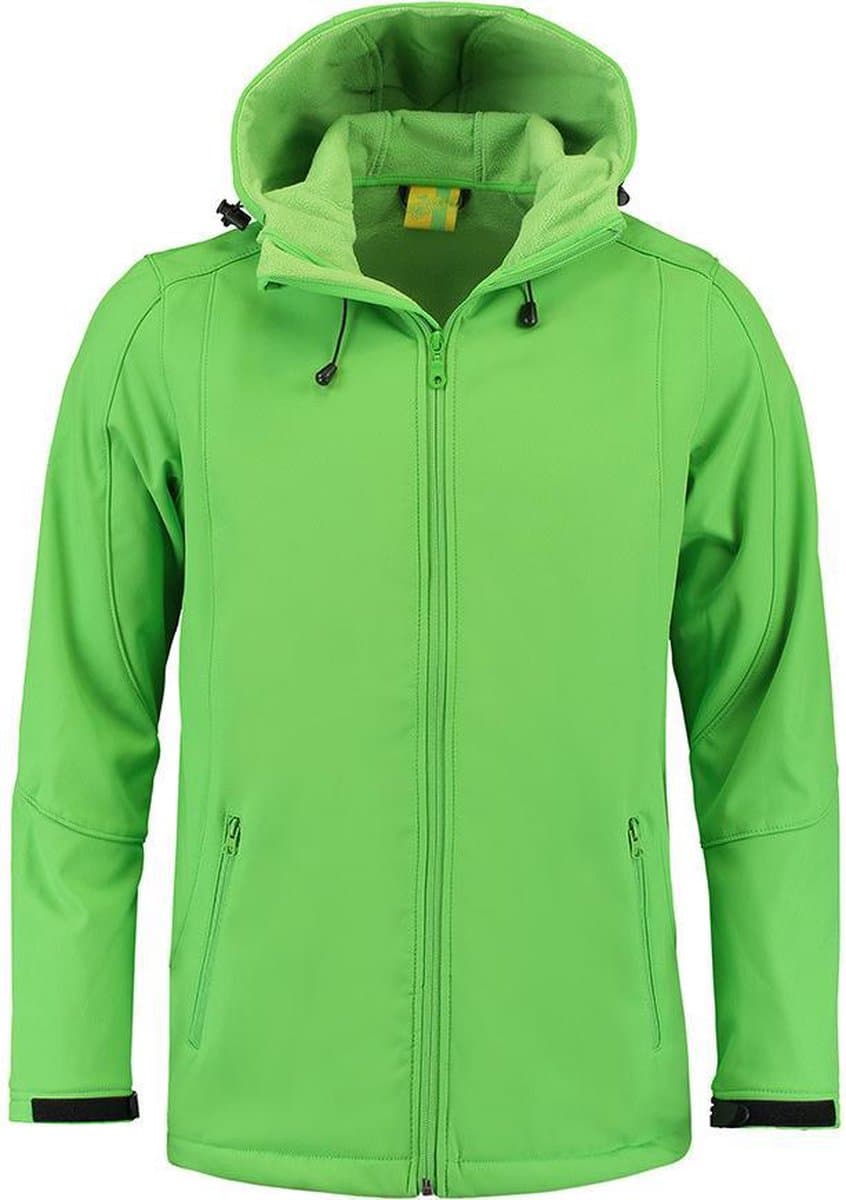 L&S Jas Capuchon Softshell Heren - Mannen - Lime - L