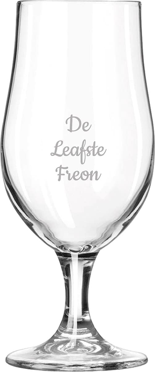 Gegraveerde bierglas op voet 49cl De Leafste Freon