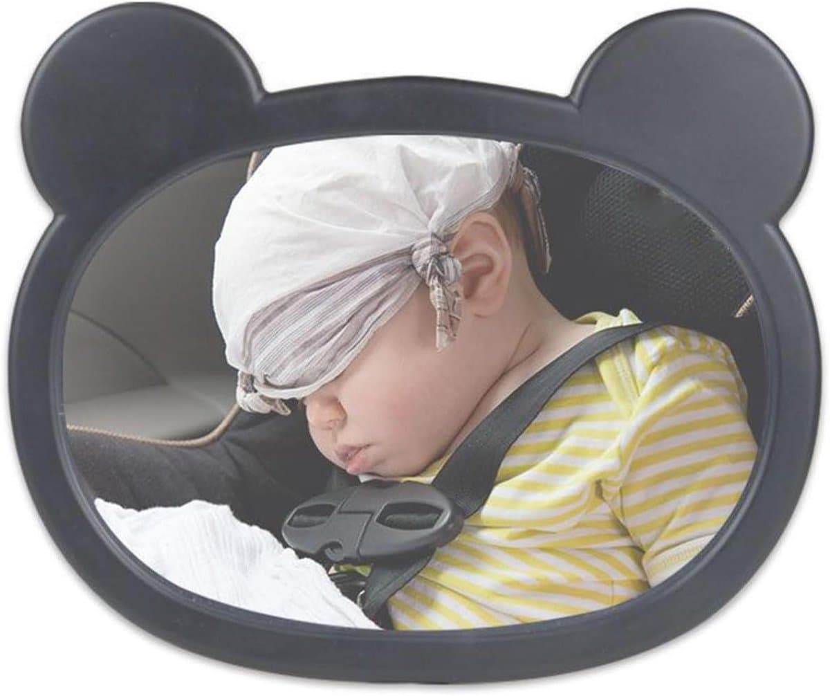 Baby Autospiegel - Achterbank Monitor - Kind Observeren - 360 Graden Draaibaar - 21 x 17 cm - Cartoon
