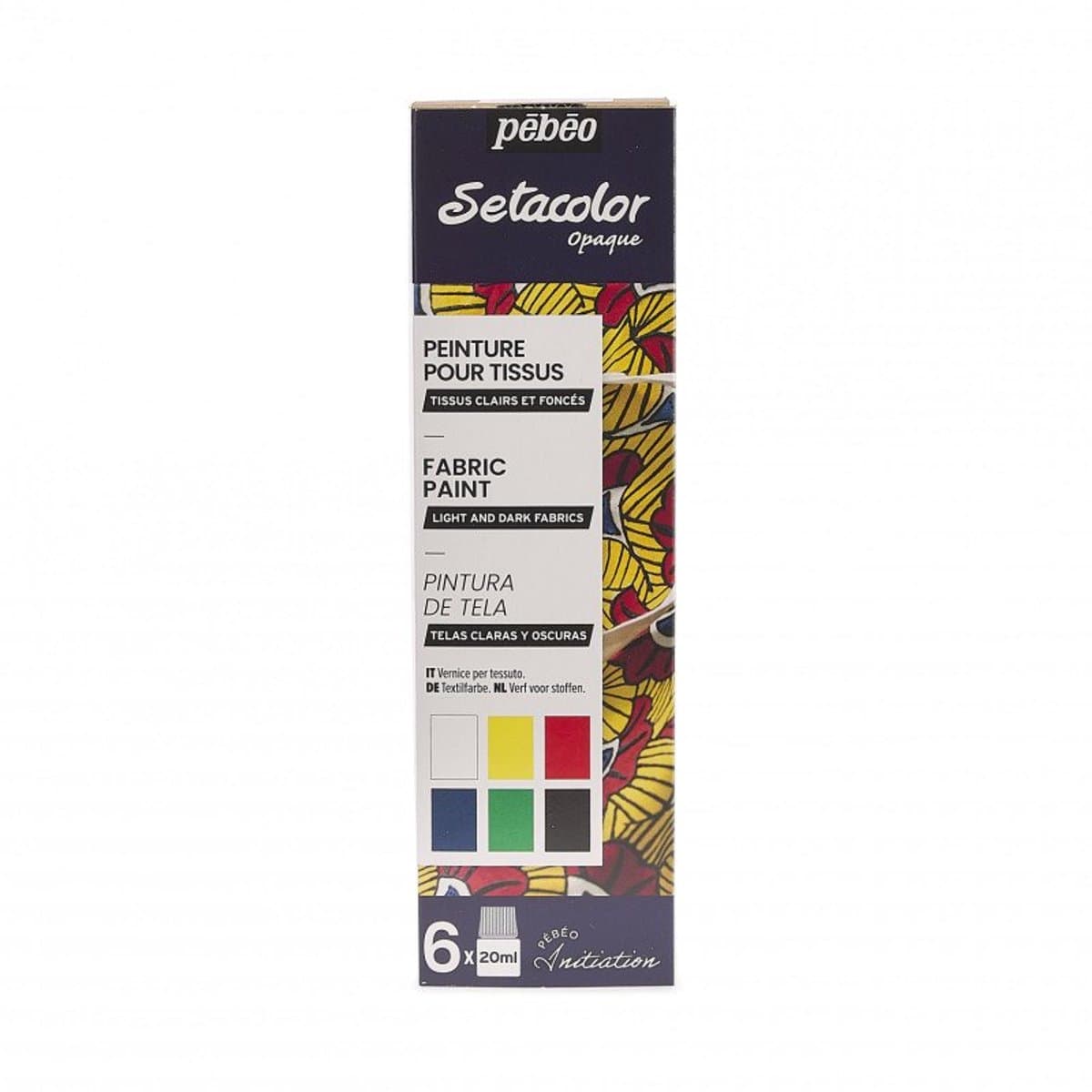 Textielverf Pebeo Setacolor Workbox Set 10 x 45 ml.