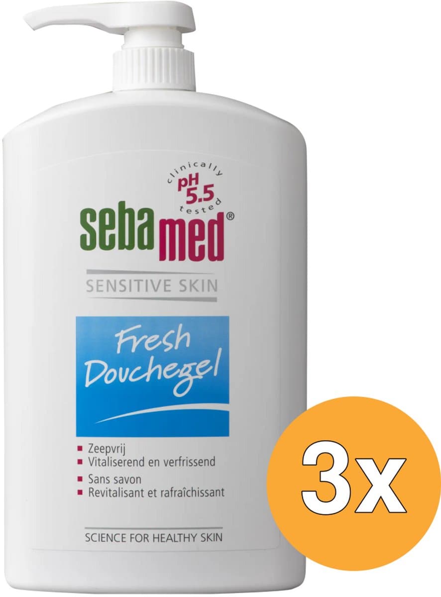 3x Sebamed Douchegel pomp (1000 ml)