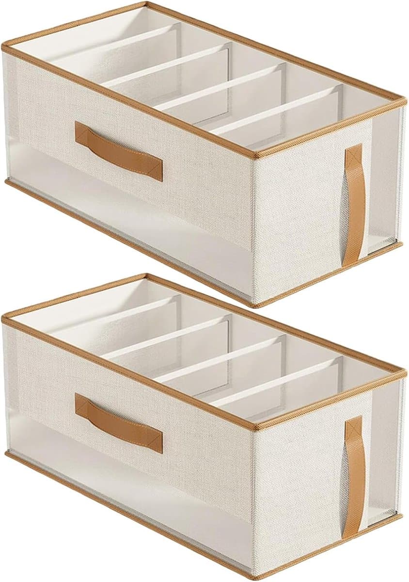 Kast Organizer - Opbergvakken Set - Garderobe Ordenen - Ademend Mesh - 5 Vakken - Grijs