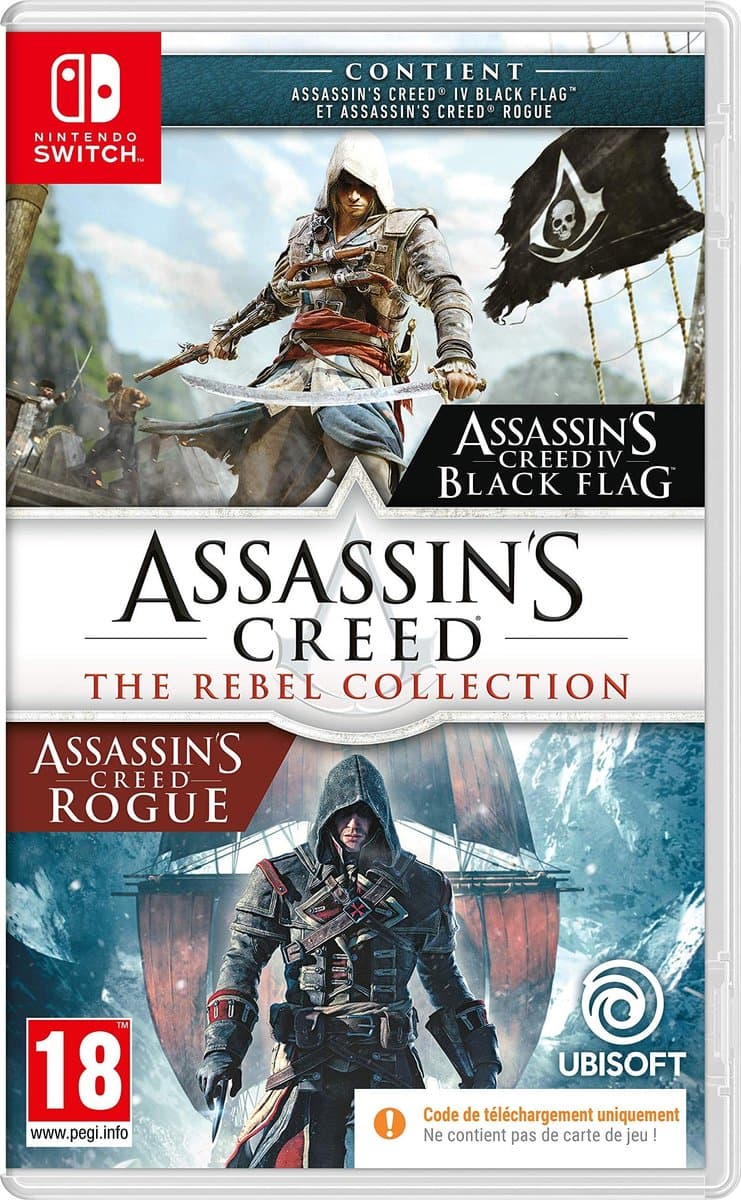 Dailygoods- Switch-game Actie-/avonturenspel - Assassin's Creed - Rebel Collection - Code in de doos - Geschikt voor Nintendo Switch - Spannende gameplay - Nintendo Switch Spel