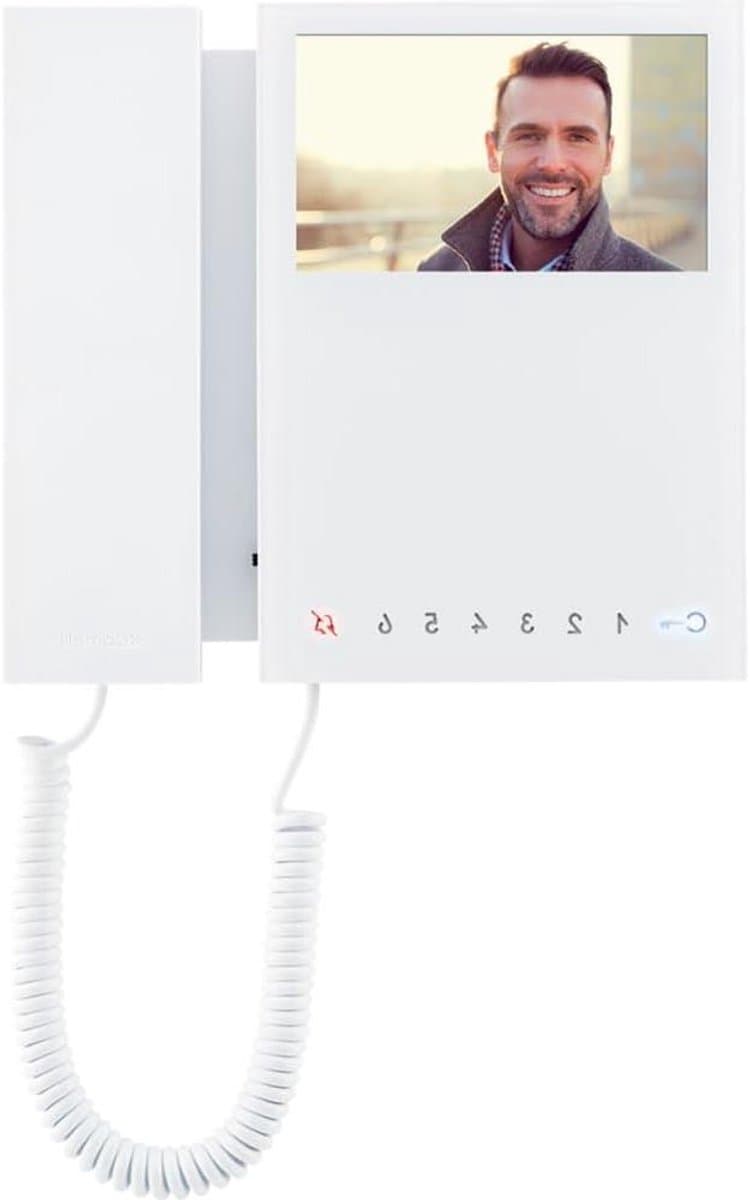 Mini monitor - Intercom monitor - Toegangscontrole - 8 soft-touch toetsen - 43 inch scherm - Wit