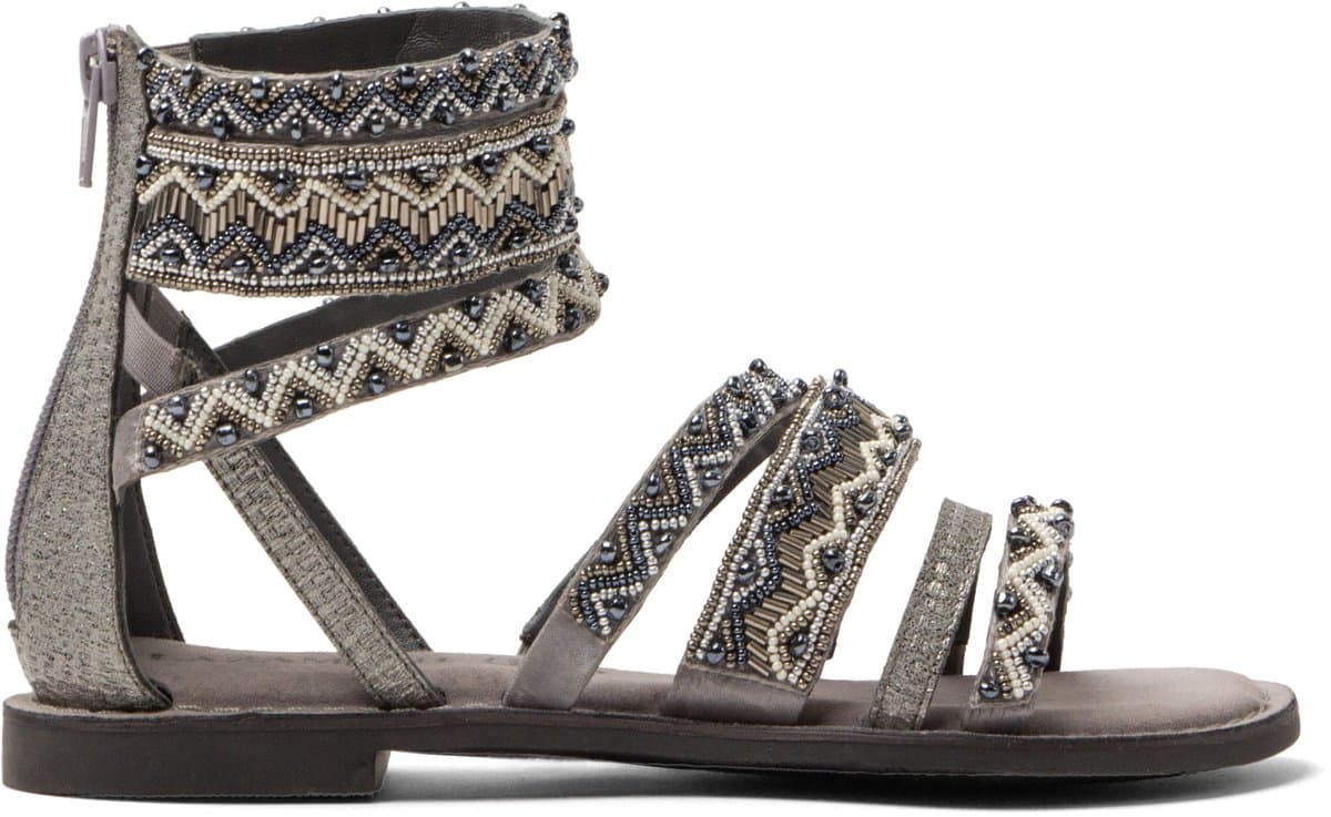 Lazamani - Fem Dames Sandalen Grey - Maat 39