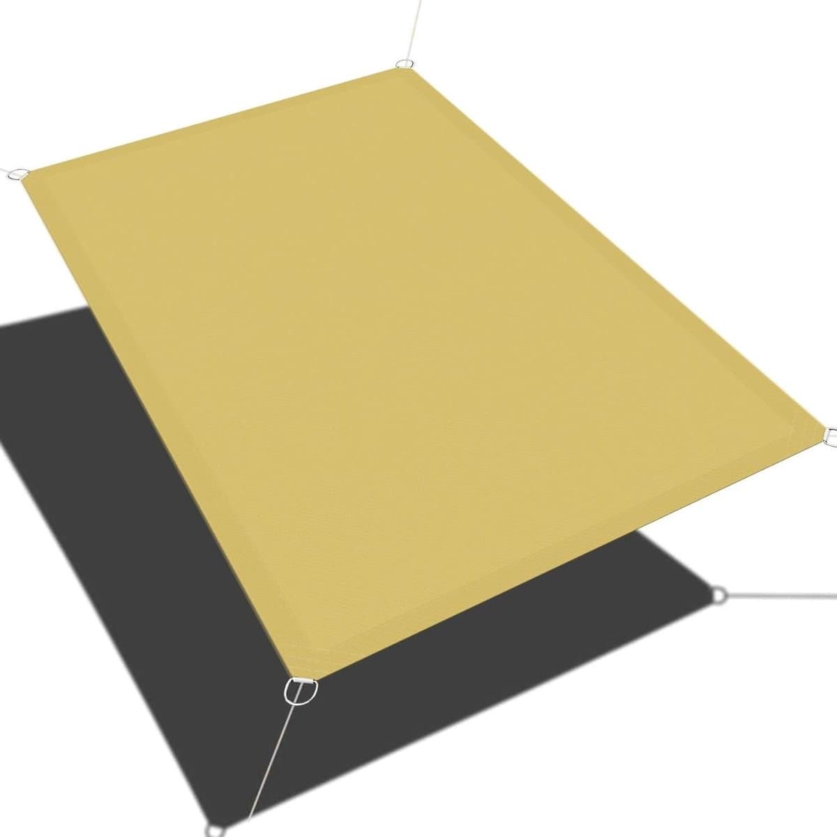 Schaduwdoek Rechthoekig - Zonnedoek Terras - Buiten Leven - Water Wind Scheurbestendig - 230 x 410 cm - Creme
