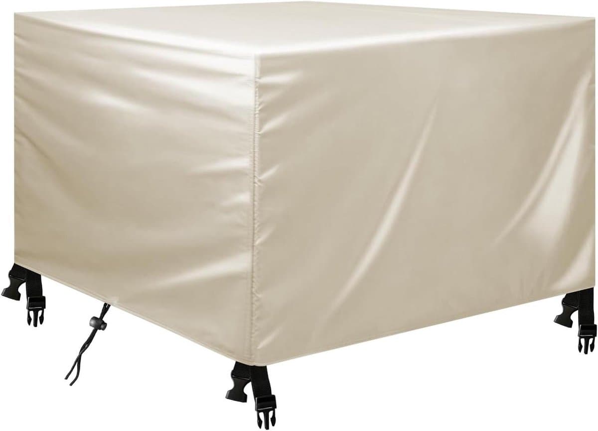 Tuinmeubel Hoes - Beschermhoes Tuinset - Meubels Beschermen - Waterdicht Scheurvast - 180x180x75cm - Beige