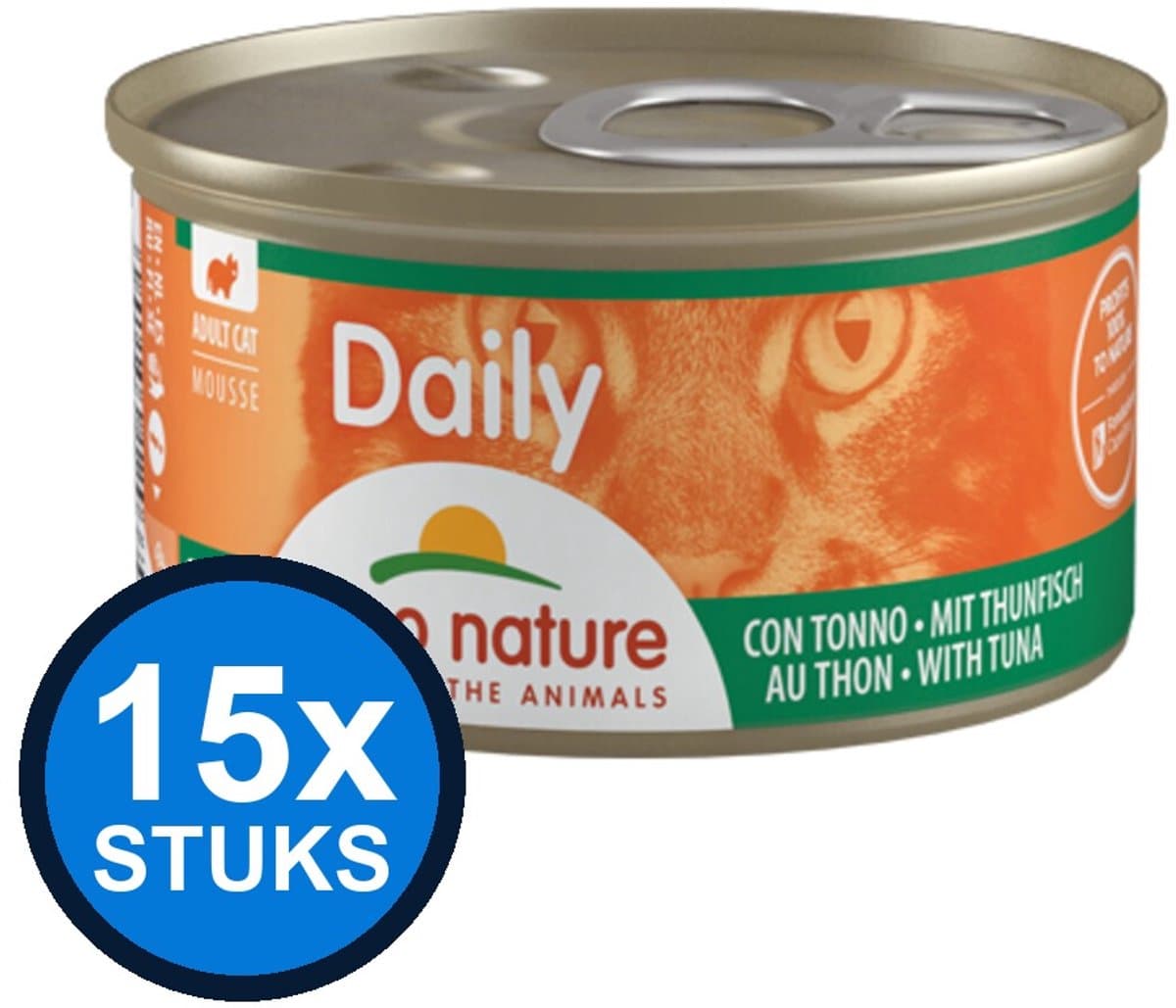 15x Almo Nature Daily cat blik tonijn 400gr