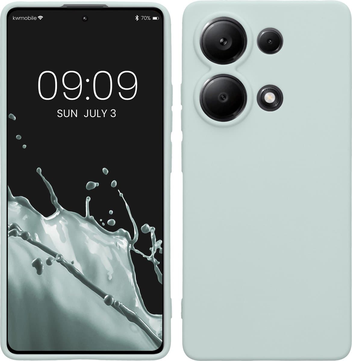 kwmobile telefoonhoesje geschikt voor Xiaomi Redmi Note 13 Pro 4G - Hoesje voor smartphone - Precisie camera uitsnede - In cool mint