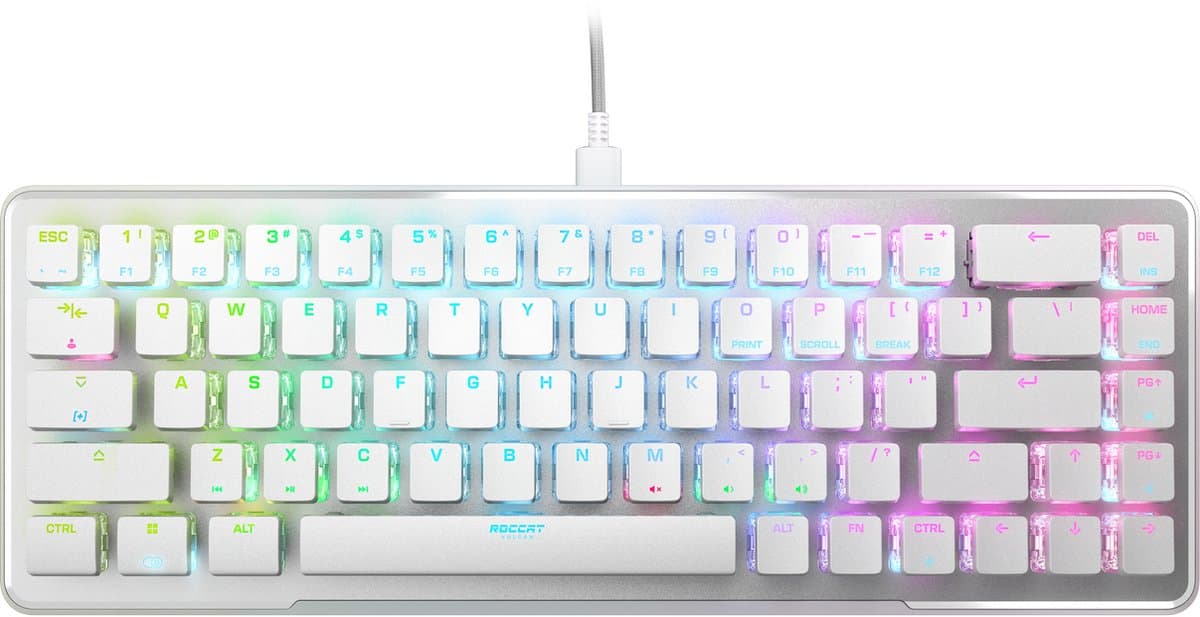 Roccat Vulcan II Mini - Bedraad Gaming Toetsenbord - US Layout - Wit