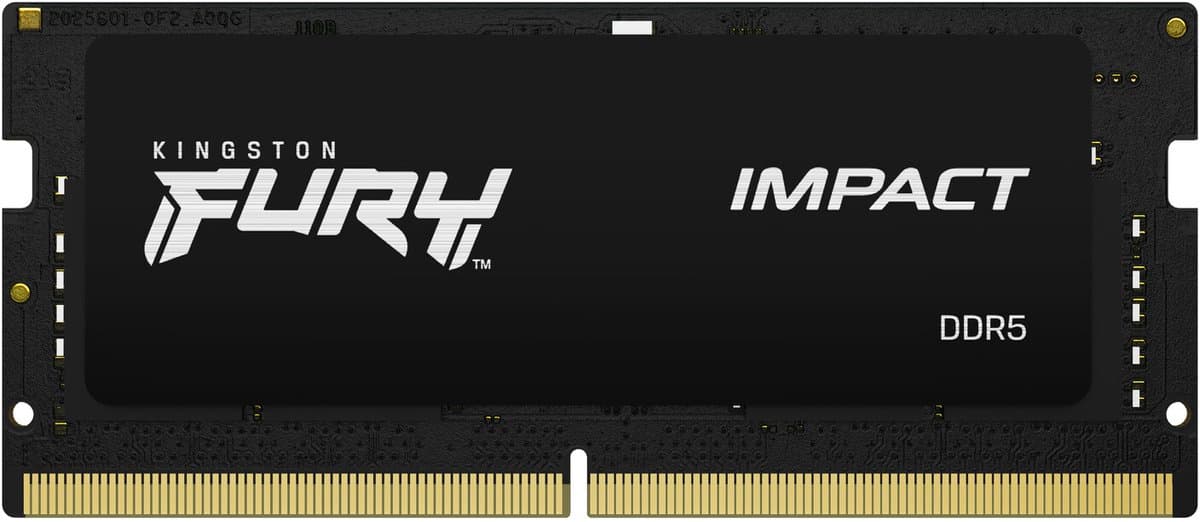 Kingston Fury Impact KF548S38IBK2-32 - Laptopgeheugen - 32GB - 4800MT/s - DDR5 - SODIMM - 2 x 16 GB