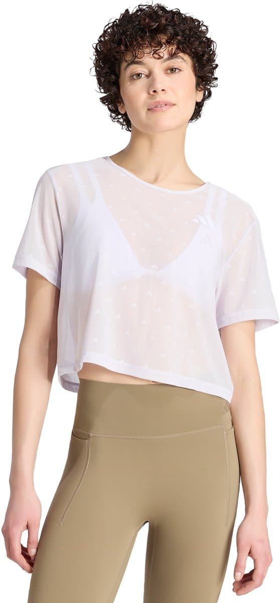 Adidas Performance Primelift Essentials Boxy Mesh Workout-T-Shirt - Dames - Paars
