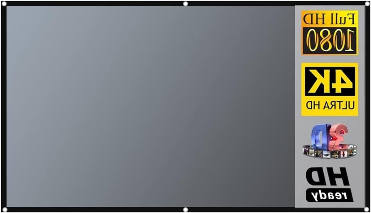 Opvouwbaar projectiescherm - Draagbaar scherm - Thuisbioscoop creëren - Anti-licht reflecterend - 130 inch - Grijs