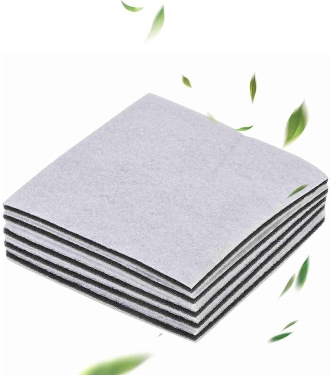 Universele 5-delige witte filterset Geschikt voor stofzuigermotoren, 150x150 mm, aanpasbaar.