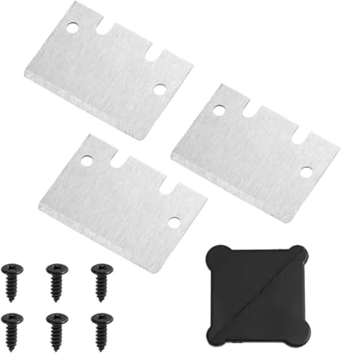 Set van 3 duurzame 3D-printerkookplaat schrapers met 6 schroeven en 2 beschermhoezen voor het eenvoudig onderhouden van 3D-printers
