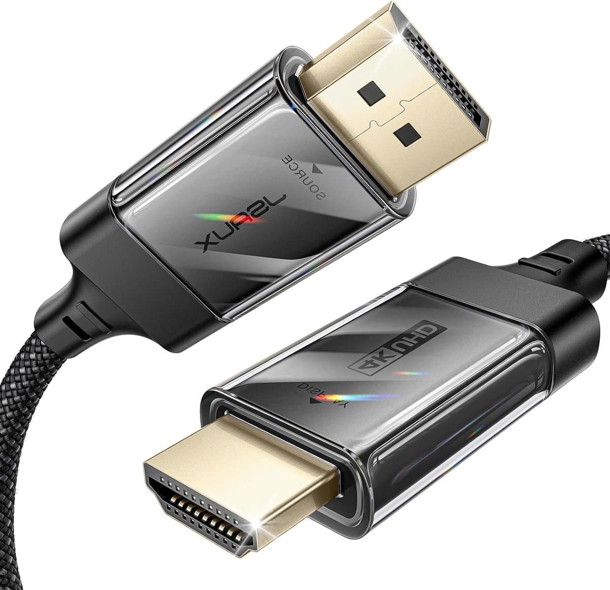 4K DisplayPort naar HDMI Kabel 1m - Hoogwaardige Beeldkwaliteit, Ondersteunt 60Hz, Geschikt voor TV en Monitor