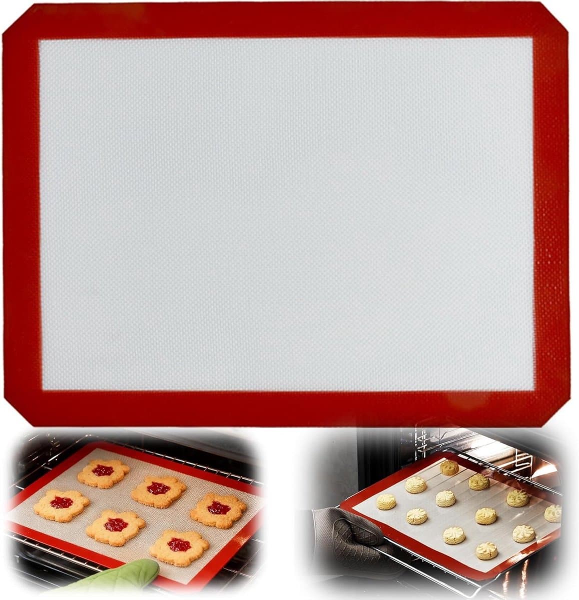 Herbruikbare Siliconen Bakmat 40x30 cm - Milieuvriendelijk Bakpapier zonder PFAS en BPA, Antikleef en Vaatwasmachinebestendig, Ideaal voor Bakken en Koken