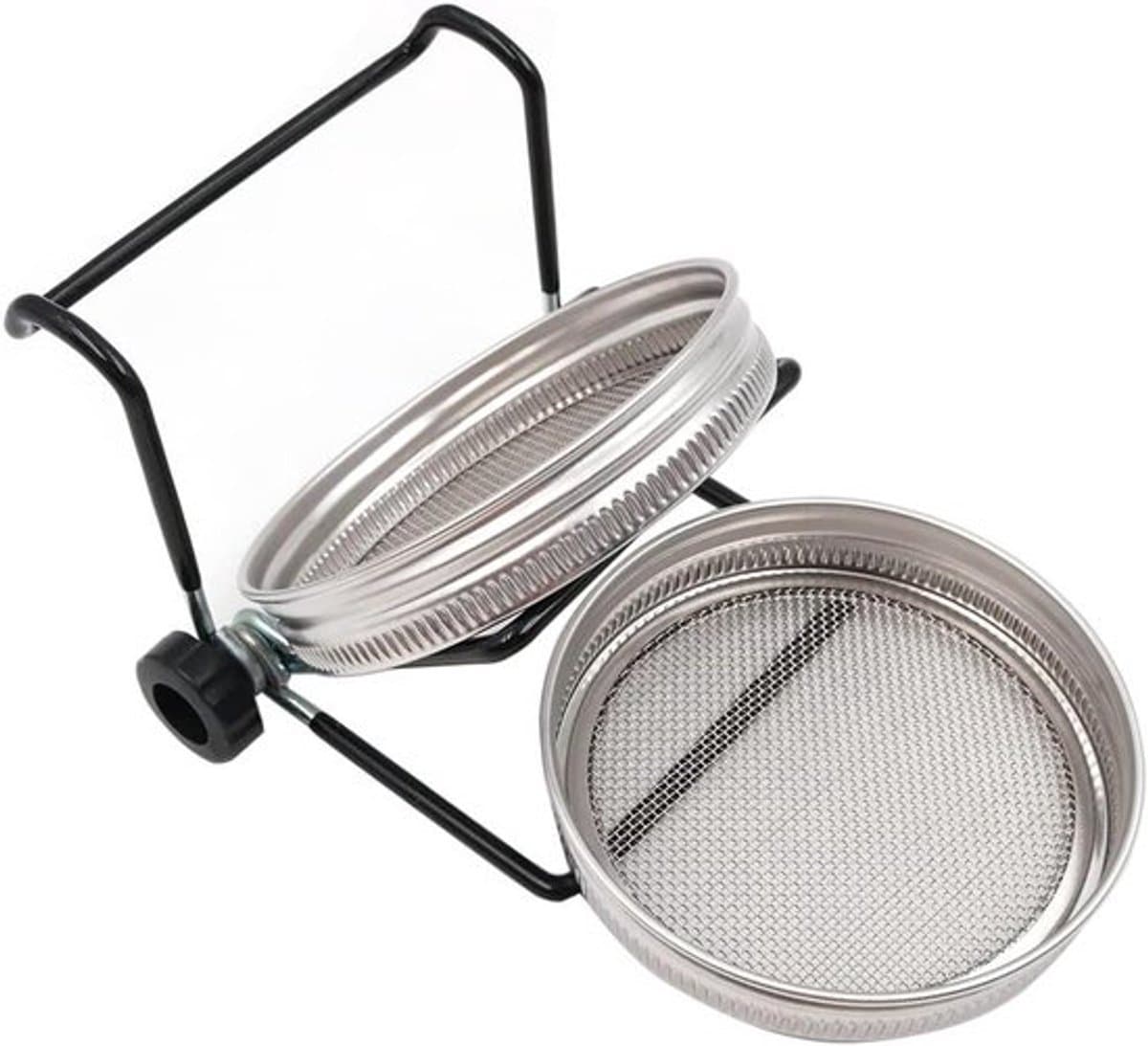 Sprouter Kit met Mason Potten en RVS Zeef - Alfalfa, Broccoli, Bean - Salade Kweken