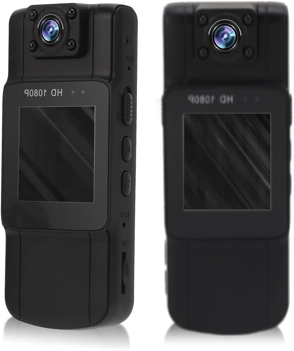 Mini Bodycamera - Draagbare Recorder - Veiligheid Vastleggen - 180 Graden Rotatie - 1080P HD - Zwart