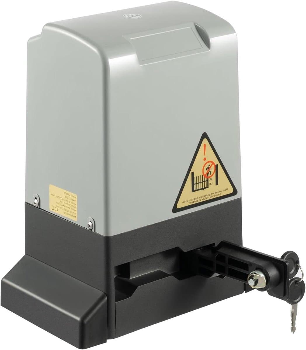 Schuifpoortopener - Automatische Poort - Toegang Automatiseren - 800 kg Capaciteit - 12 m Lengte - Zwart Grijs Zilver