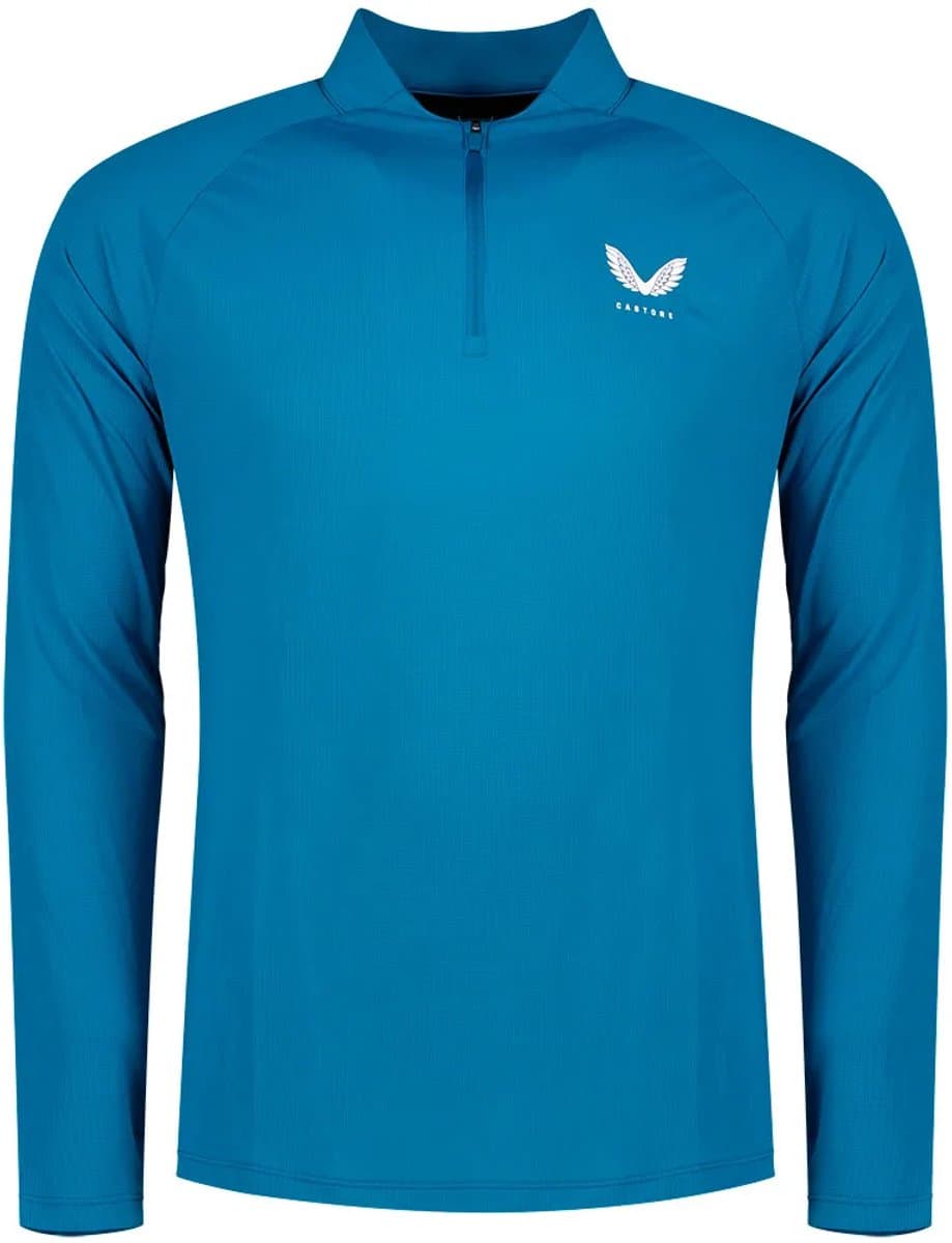 Castore Flow Breathable Half Rits Lange Mouw T-shirt Blauw XL Man