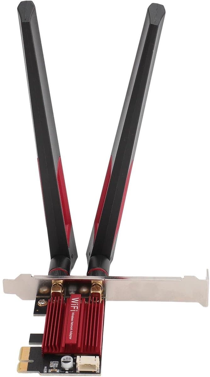 Allecto - 7260AC Pro WiFi-kaart - 1200 Mbps - Dual-band met 2 antennes - Draadloze netwerkkaart - Voor Windows 7 8 10 11 - Verbeterde signaald...