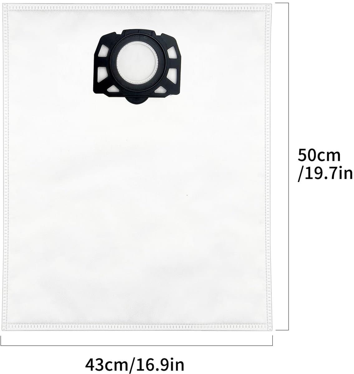 Dailygoods- Stofzakken Fleece Filter - Compatibel met Karcher MV4/MV5/MV6 - Natte/Droge Stofzuiger - Premium Kwaliteit - 2.863-006.0 - Stofzuigerzak