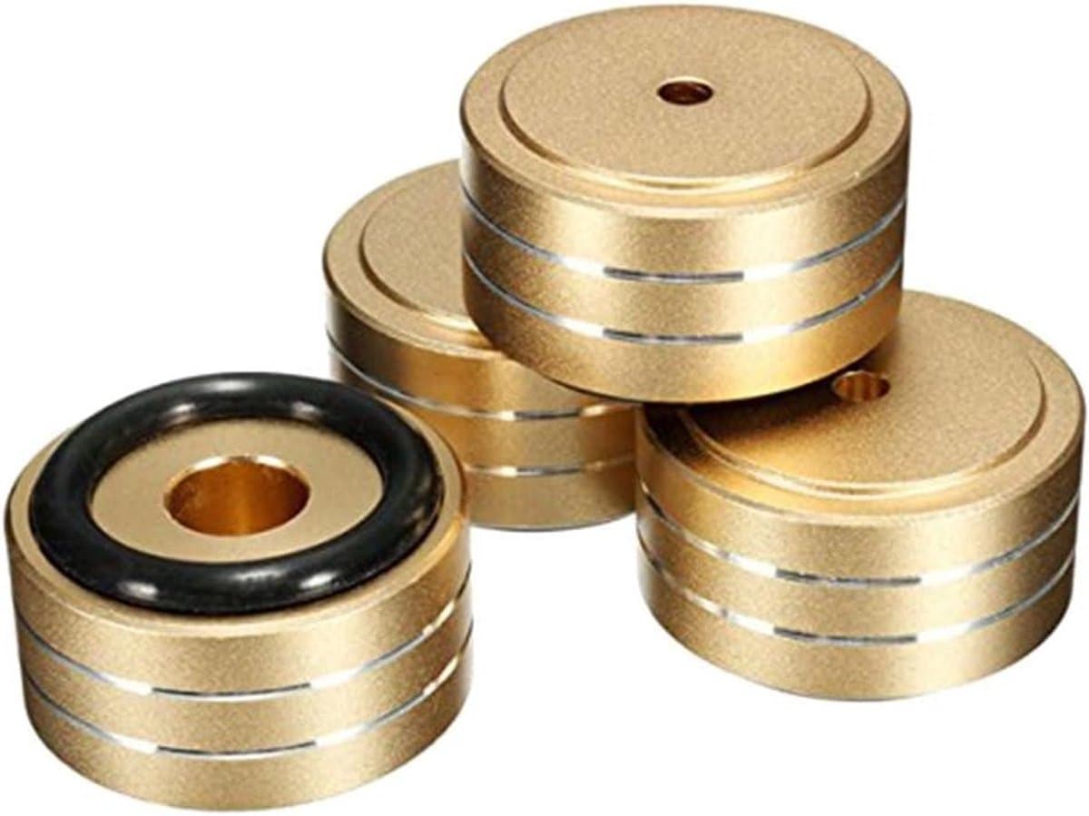 Luidspreker Isolatie Stand - Apparaat Voetjes - Audio Verbetering - CNC Gefreesd Aluminium - 40x20mm 4 Stuks - Goud