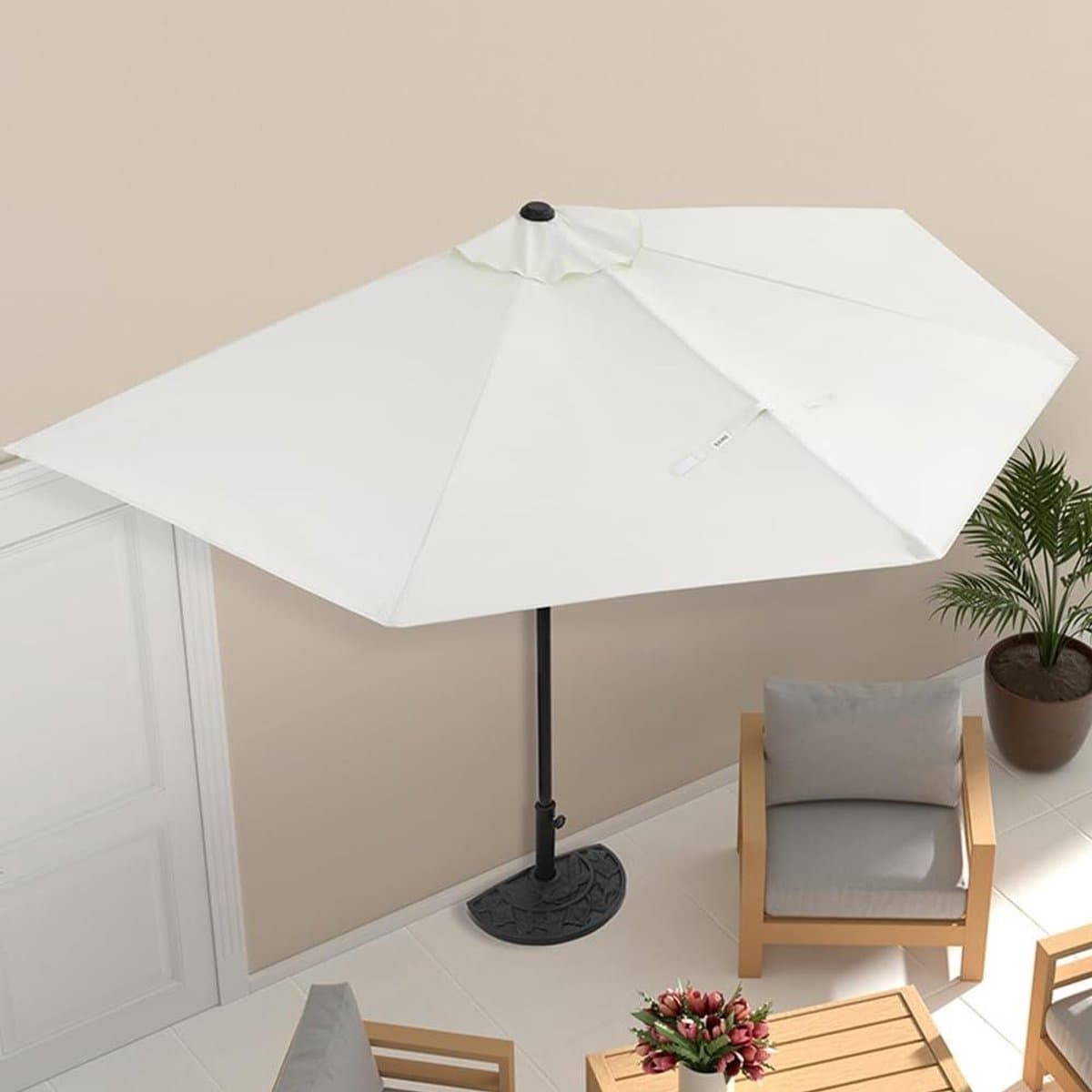 Halve Maan Parasol - Wandparasol Balkonparasol - Terras Buiten Zonnen - Waterdichte Afdekking - 270 cm Breed