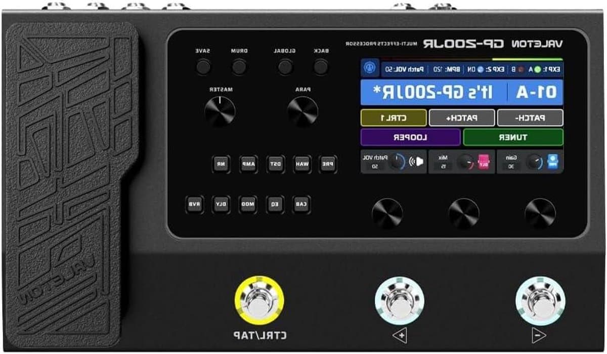 Gitaar Multi-effectprocessor - Gitaar Effectpedaal - Gitaargeluid Verbeteren - Dezelfde DSP en Effecten - Compact Formaat - Zwart
