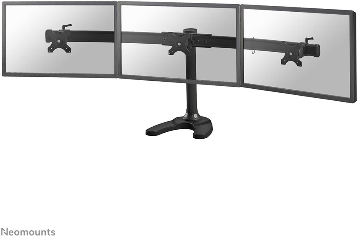 Neomounts FPMA-D700DD3 full motion monitorstandaard 3 schermen - 10-27" - standaard/doorvoer - zwart