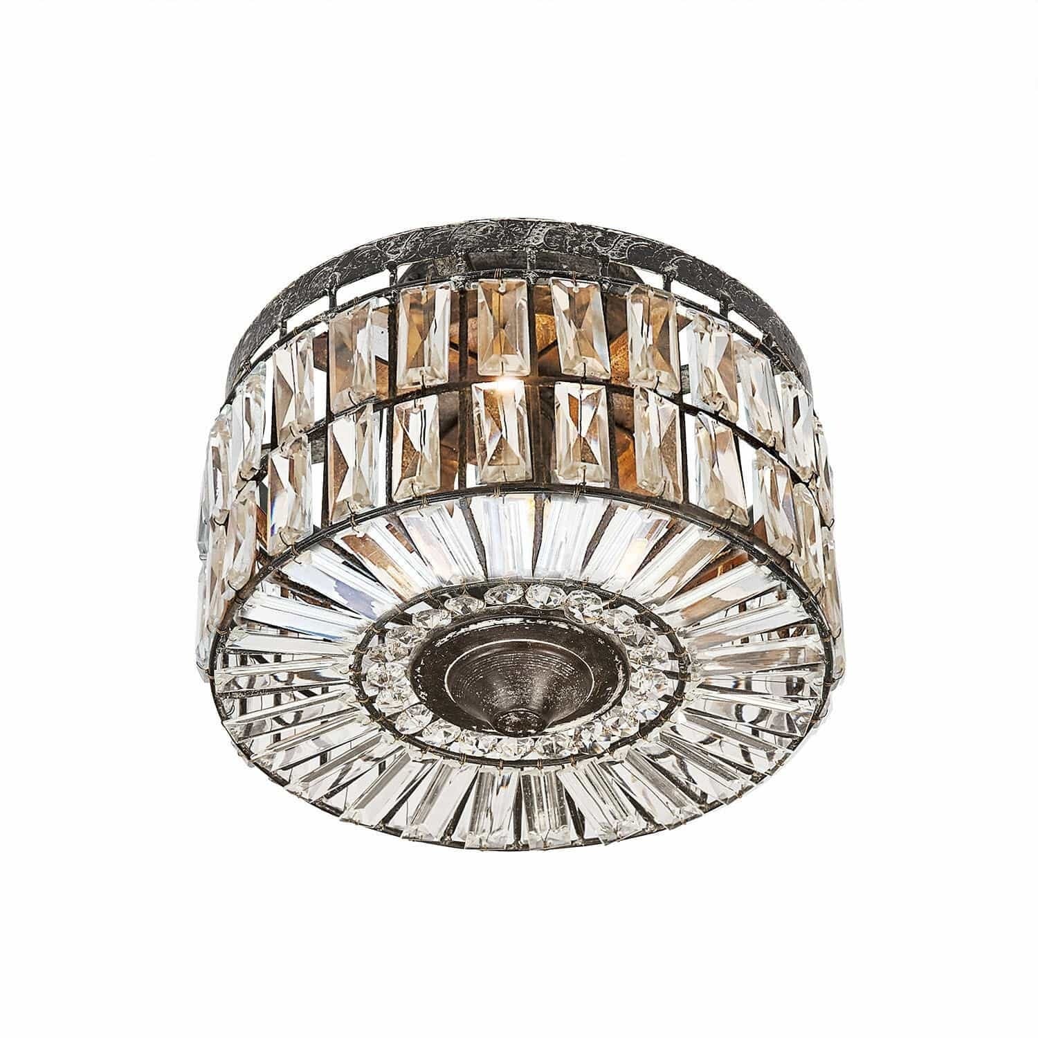 LOBERON Plafondlamp Hutton antiekgrijs/helder