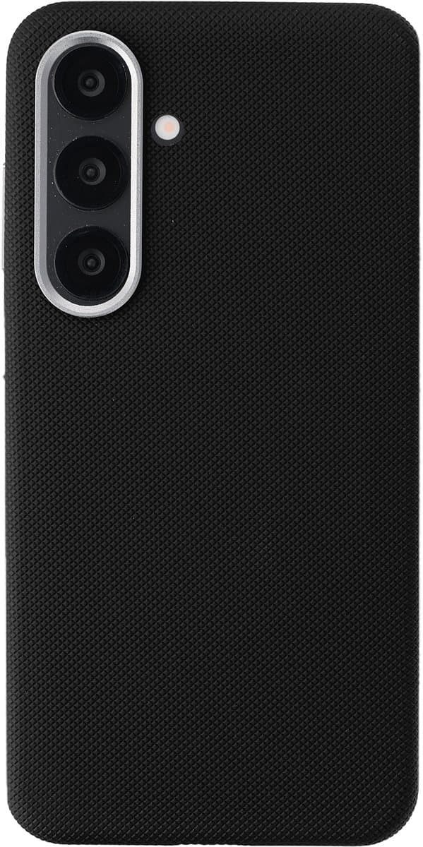 Accezz Hoesje - Geschikt voor Samsung Galaxy S24 / S25 - Mesh Backcover met Magnetische Ring - Zwart