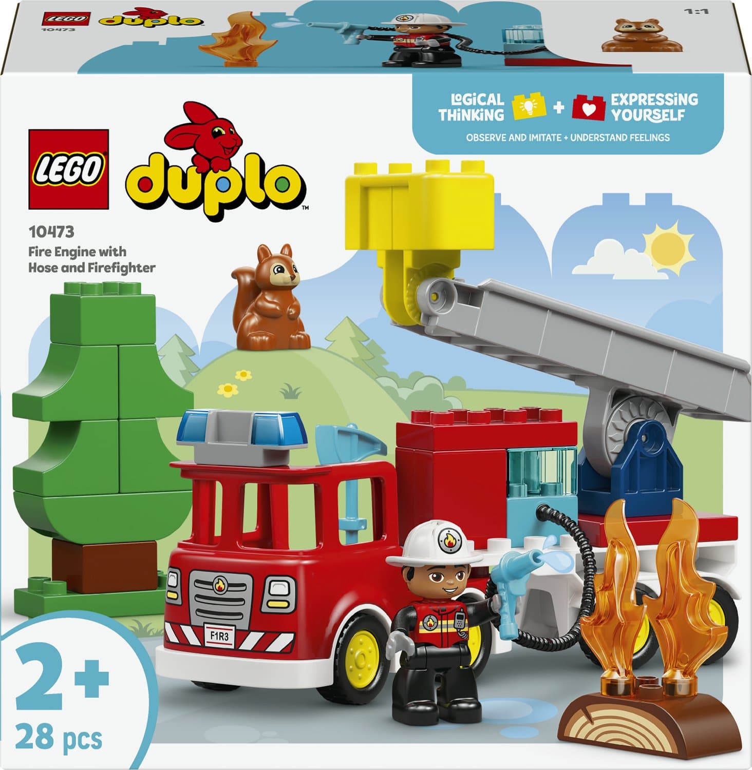 LEGO DUPLO Town 10473 Brandweertruck met slang en brandweerman
