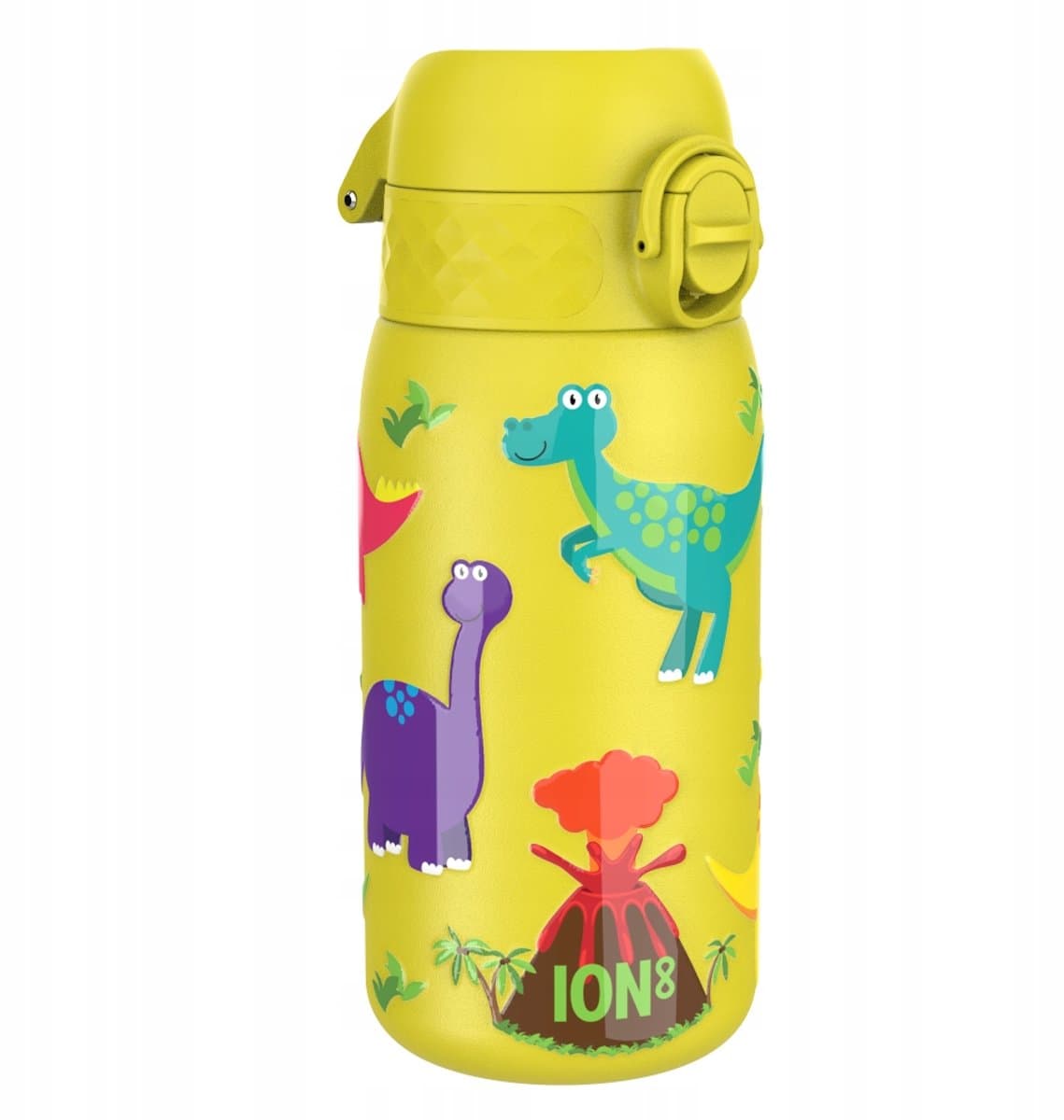 Ion8 Dino Bidon Kind Geel 400ml - 1 Handig & Lekvrij