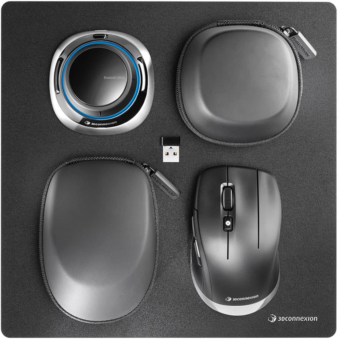 3Dconnexion SpaceMouse Wireless Kit 2 muis Universeel Rechtshandig RF Wireless + Bluetooth + USB Type-A Optisch