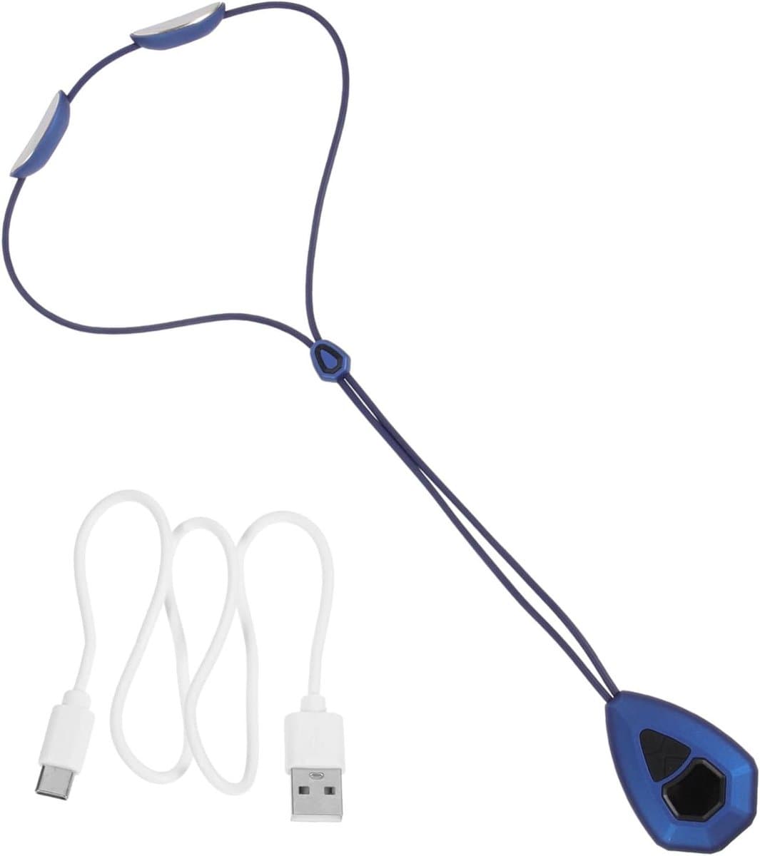 Nekmassageapparaat Elektrisch - Hals Massager Ketting - Spierontspanning Bevorderen - Vijf Massagemodi - 51 x 5 cm - Blauw