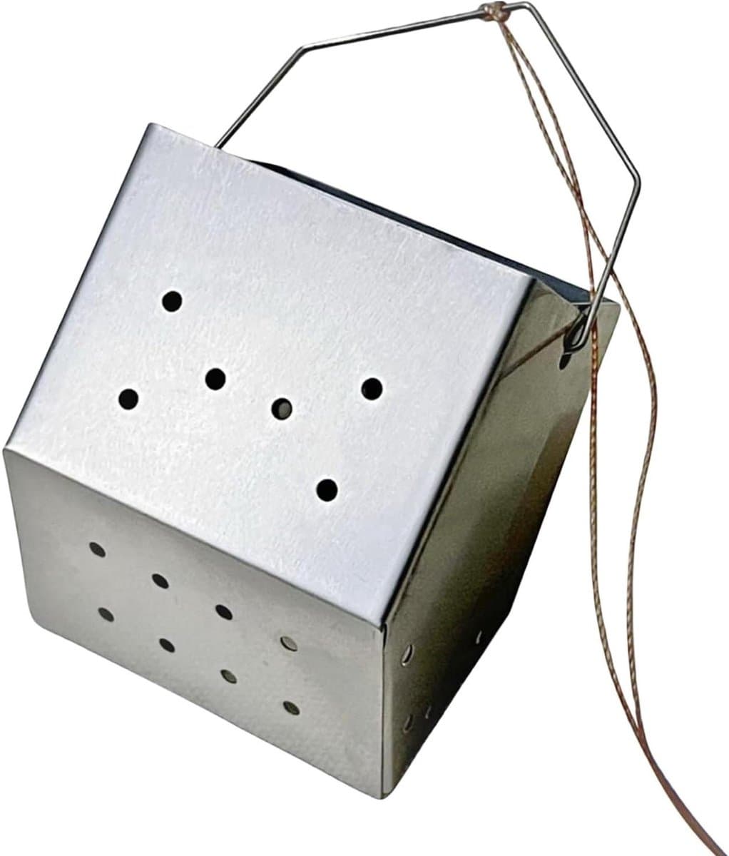 Karpervoering Aasdispenser - Voeder Uitrusting - Vissen Aantrekken - Innovatief Ontwerp - 5 x 4 x 6.2 cm - Zilver